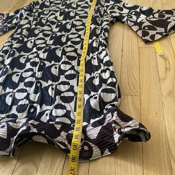 nwt FARM RIO for ANTHROPOLOGIE sz XL Geo Toucan Dress black Off white - Picture 13 of 16